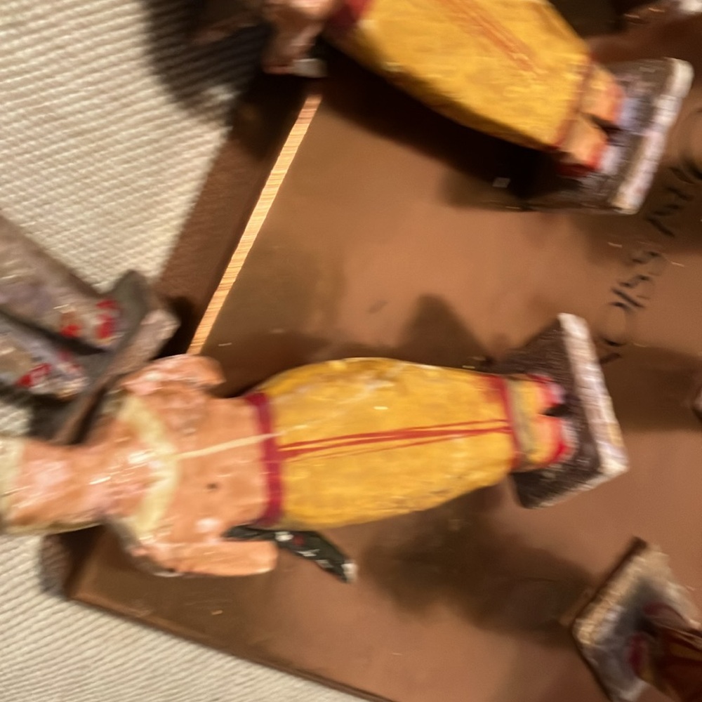 Vintage , hand carved n hand painted wooden 10 pc Egyptian style band each - Picture 12 of 15